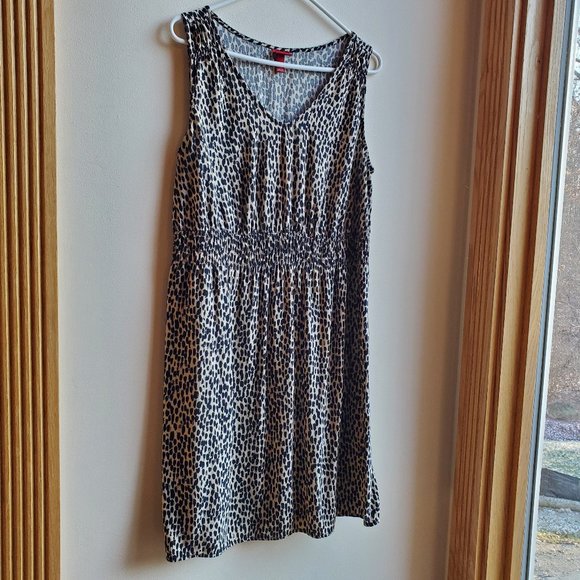 Merona Dresses & Skirts - Merona Leopard Sleeveless Midi Dress Size XL